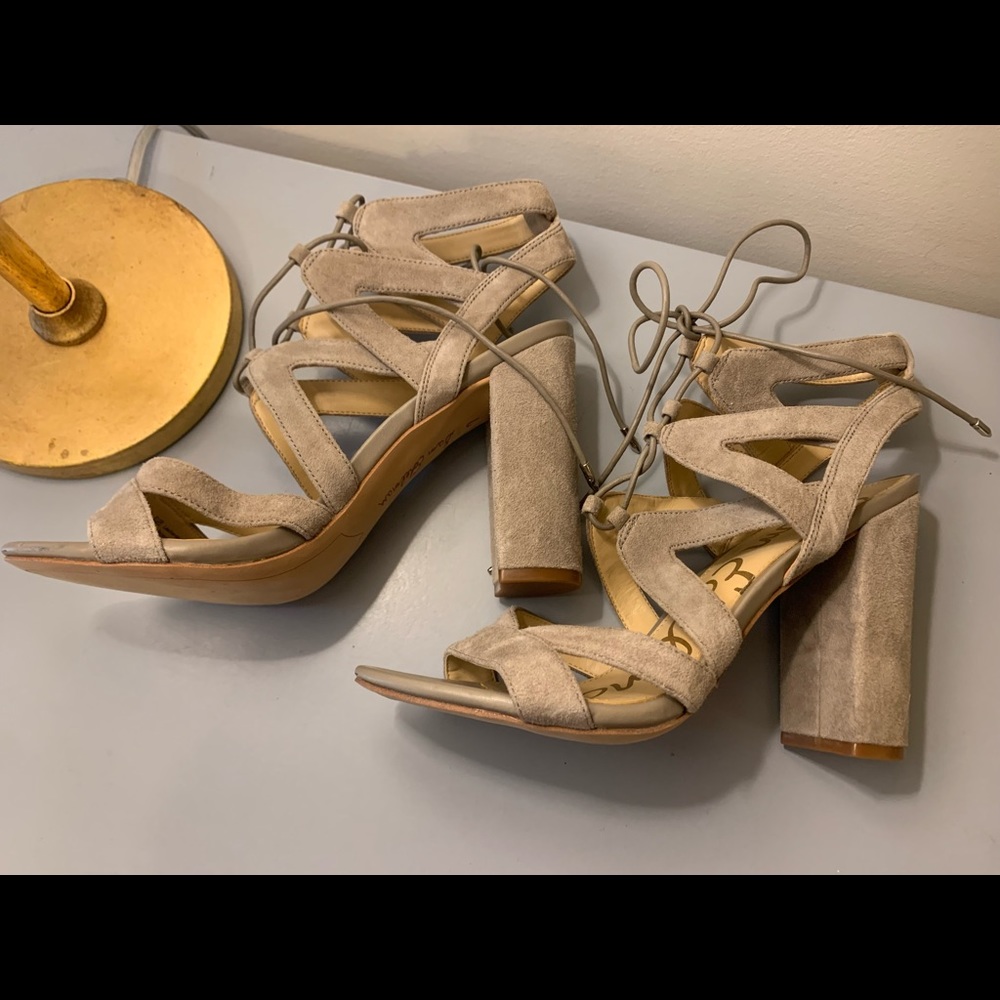 Sam Edelman Yardley Lace Up Suede Sandal - Picture 6 of 13